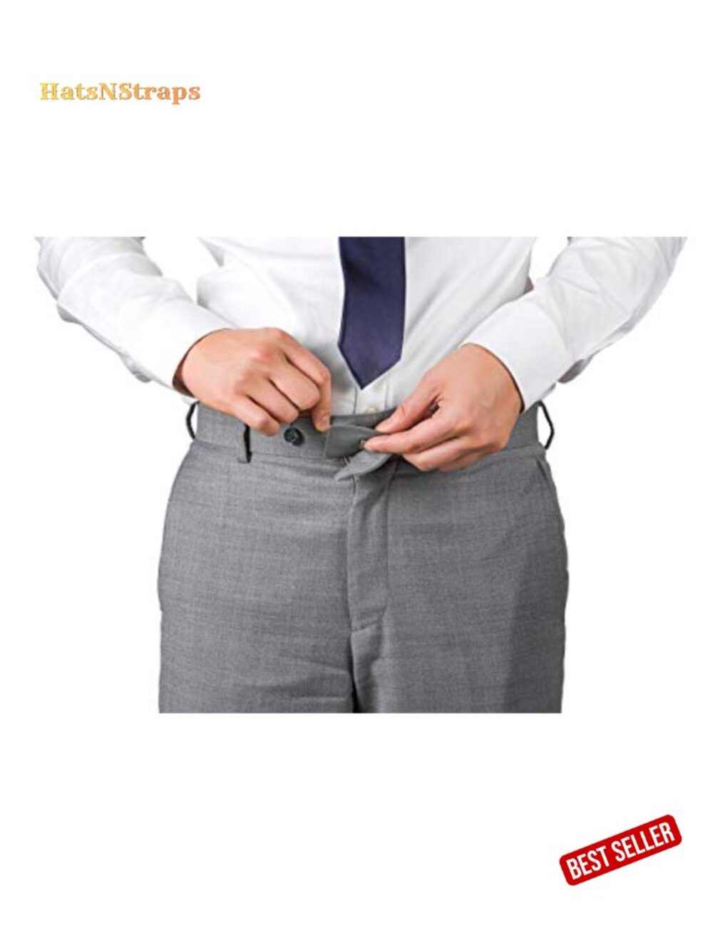 Cotton Waist Extender for Pants, Adjustable 1/2 to 2.5 Inches, 5 Pack, No Sew - Picture 5 of 6